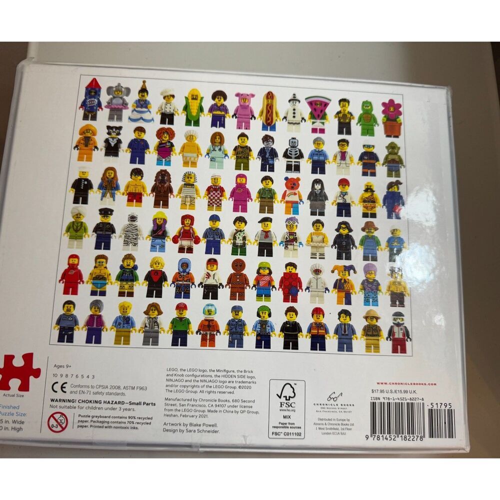 Lego Minifigure Jigsaw Puzzle 1000 pieces open; complete - Picture 3 of 4